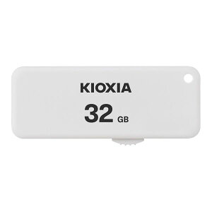 KIOXIA USB2.0�t���b�V�������� 32GB KUS-2A032GW �L���b�v���X �X���C�h�� �z���C�g