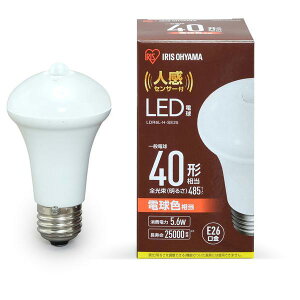 �y�󂠂�z �A�C���X�I�[���} IRIS LED�d�� �l���Z���T�[�t E26 40�`���� �d���F(25000����) LDR6L-H-SE25
