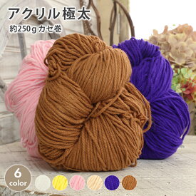 【訳あり品・ラベル無し】毛糸 セール アクリル極太 約250g カセ巻 在庫処分 極太 毛糸 アクリル かぎ針 棒針 手編み 編み物 レディース 手芸 ハンドメイド 手作り 帽子 マフラー スヌード ストール セーター ベスト