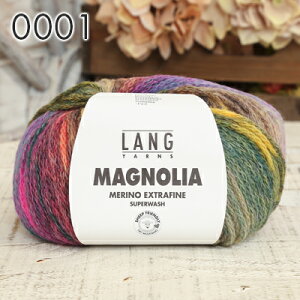 毛糸 パピー 輸入糸 LANG MAGNOLIA ラング マグノリア 並太 イタリア製 毛糸 ウール エキストラファインメリノ 段染め かぎ針 棒針 手編み 編み物 手芸 ハンドメイド 手作り ショール ストール ス