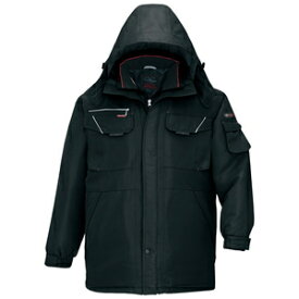 アイトス 防寒コート（男女兼用） カラー：ブラック サイズ：5L （ボウカンコート） ［8460ー010］