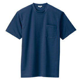 アイトス 吸汗速乾（クールコンフォート）半袖Tシャツ（ポケット付）（男女兼用） カラー：ネイビー サイズ：4L （キュウカンソッカンハンソデTシャ） ［10576ー008］