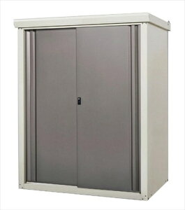 グリーンライフ ファミリー物置 daSeele(ダシーレ)915 SRM-0915TGY ガーデニング園芸 エクステリア 屋外資材 物置 車庫 収納庫 スチール製 ストッパー機能付き 吊り戸式 棚板1枚付(高さ調整12段