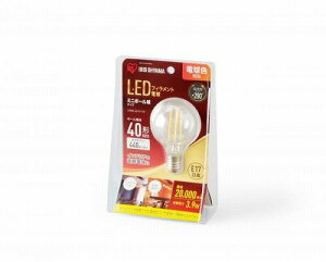 アイリスオーヤマ ミニボール球 E17 40W相当 電球色 LDG4L-G-E17-FC