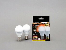 アイリスオーヤマ LED電球 E17 広配光 60形相当 電球色 2個セット LDA7L-G-E17-6T62P