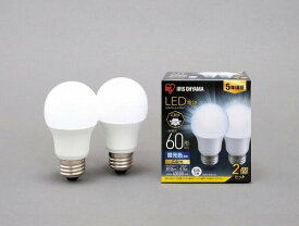 アイリスオーヤマ LED電球 E26 広配光 60形相当 昼光色 2個セット LDA7D-G-6T62P