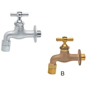 三栄水栓 ガーデン水栓 Y1811B-13 三栄水栓製作所 SANEI 水道用品 排水用品 単水栓 一文字ハンドル 固定コマ 泡沫吐水 呼び径13mm 青銅製 奥行155×幅150×高さ50mm