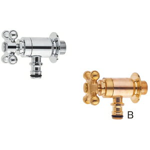 三栄水栓 ガーデン水栓 Y1812YB-13 三栄水栓製作所 SANEI 水道用品 排水用品 単水栓 クロスハンドル 固定コマ 逆止弁付 呼び径13mm デザイン・操作性の良い十字ハンドル 青銅製