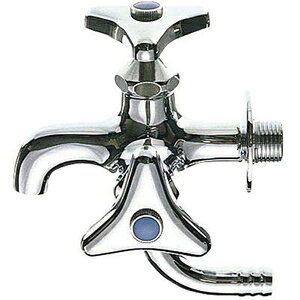 三栄水栓 二口横水栓(寒冷地用) F10AK-13 三栄水栓製作所 SANEI 水道用品 排水用品 単水栓 二口水栓 呼び:13 吐水口:PY12J-64X-16 ホース接続部:PT32 寒冷地仕様 青銅製