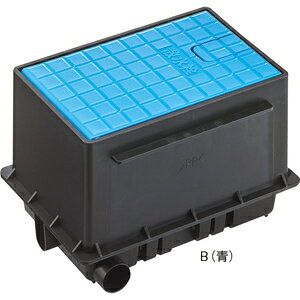 三栄水栓 散水栓ボックスセット R81-93S-B 三栄水栓製作所 SANEI ガーデニング Y86V-A共用散水栓付 底板付 散水栓、水栓固定台、HIエルボ給水管セット、 固定ビス付 外寸:195×285×195mm 青 ポリプロ