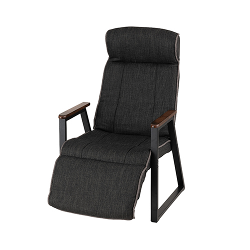 ドウシシャ 高座椅子 フットレスト付 リクライニング レバー式 グレー FRTZ-GY | ホームセンターバロー　楽天市場店