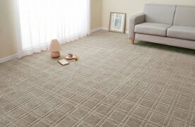 アレンザ 抗菌機能デザインカーペット 絨毯 6畳 日本製 フリーカット ラグ グレー