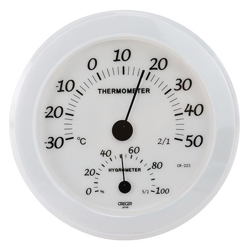 大工道具 測定具 温度計 割り引き 割り引き 環境測定器 CRECER 温湿度計 CR-223W