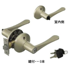 ECLE エクレ リフォーム用レバーハンドル錠 個室用 イエローシルバー