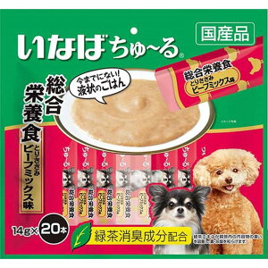【セット販売】 いなばペットフード 犬 ウェット DS-122 ちゅーる20本入り総合栄養食 とりささみ ビーフミックス味 14g×20本 (×2セット)