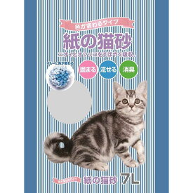 【ケース販売】 シーズイシハラ 猫 トイレタリー 紙の猫砂色が変わるタイプ (1袋7L入 ×6袋セット)
