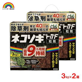 【即納在庫品】 レインボー薬品 ネコソギトップF粒剤 3Kg×2箱 園芸薬品 除草剤 粒状除草剤 ササ ススキ 長期効果持続