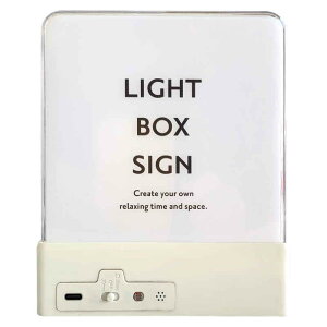 ���m�P�[�X �E�H�[�����C�g �e�[�u�����C�g LIGHT BOX SIGN �{��WH