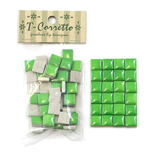 モザイクタイル T-コレット 角 グリーン 10×10×4mm 50個入り 玉川窯業 (10K-54)