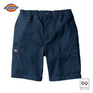 Dickies T/C �X�g���b�` �V���[�g�J�[�S�p���c D-2876 �l�C�r�[ XXL �n�[�t�p���c ��ƕ� �f�B�b�L�[�Y