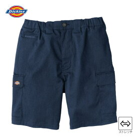 Dickies T/C ストレッチ ショートカーゴパンツ D-2876 インディゴ L ハーフパンツ 作業服 ディッキーズ