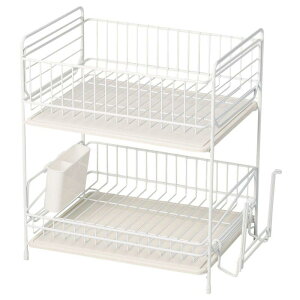 パール金属 スキット 珪藻土トレー水切りラック 2段 ホワイト HB-4987