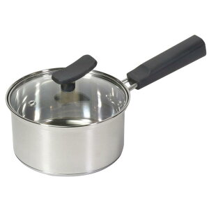 パール金属 チーノ ステンレス製 3層底ガラス蓋付片手鍋 14cm HB-6570