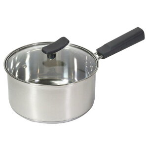 パール金属 チーノ ステンレス製 3層底ガラス蓋付片手鍋 18cm HB-6572