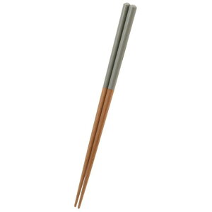 パール金属 食洗対応 塗箸 ハーフ グレー23cm LA-0180