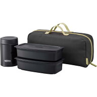 【即納在庫品】 サーモス スープランチセット 専用ポーチ付き ブラック お弁当 JEA-1001 SMB