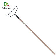 木柄アメリカンレーキ ARJ001 農業用品 クマデ 手把 馬鍬 除草 代かき アレンザ 日本製 バローオリジナル