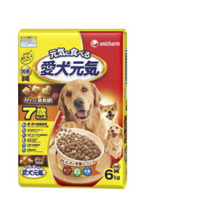 楽天市場】ユニ・チャーム 愛犬元気 7歳以上用 ビーフ・緑黄色野菜・小魚入り 6kg : ホームセンターバロー 楽天市場店 楽天市場】ユニ・チャーム 愛犬元気 7歳以上用 ビーフ・緑黄色野菜・小魚入り 6kg : ホームセンターバロー 楽天市場店