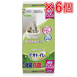 ユニ・チャーム デオトイレ 消臭・抗菌シート 20枚(×6個セット販売) まとめ売り トイレ用品 ペット用 猫トイレ用品 ペット用