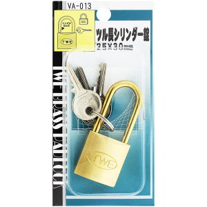 ツル長シリンダー錠 25×30mm WAKI(和気産業) (VA-013)