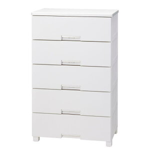 天馬 フィッツチェスト 6505 ホワイト 5段 多段 おしゃれ シンプル 引き出し 衣類収納 滑り止め脚 フィッツプラス フィッツ Fits 白 収納 家具 6505