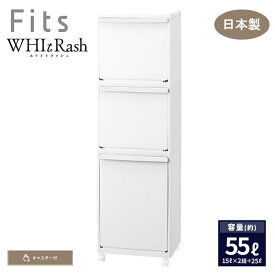 天馬 ホワイトラッシュ 多段分別 WRー3531 ホワイト 白 55L 3段 ゴミ箱 分別 キッチン ごみ箱 ダストボックス プラスチック 天馬 日本製