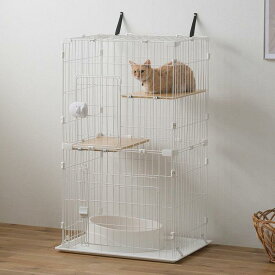 【即納在庫品】 アイリスオーヤマ コンパクトキャットケージ2段 CCC-112