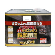 ニッペ(Nippe) ペンキ 塗料 さび取り不要 油性シリコンタフ ホワイト(白) 7L 超速乾・高耐久 鉄部・木部…