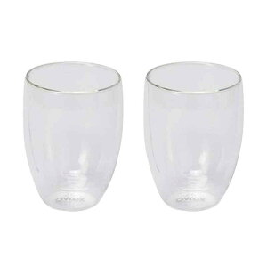 �p�[������ �_�u���E�H�[�� �O���X 2���� 350ml Pyrex �p�C���b�N�X �ϔM�K���X