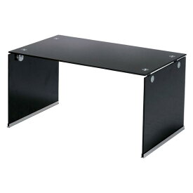 テーブル W76×D45×H39 ブラック ガラステーブルS PT-28BK 東谷 azumaya