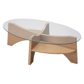テーブル W105×D60×H36 ナチュラル オーバルテーブル LE-454NA 東谷 azumaya