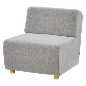 ソファー 北欧 肘なし アームレス ファブリック おしゃれ一人掛け 一人用 W65×D88×H69 グレー キューブ ソファ SS-118GYB 東谷 azumaya