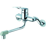 ■SANEI シングル混合栓 エコ 取付可能寸法120~220mm〔品番:K1700ED4UR13〕【1147069:0】[店頭受取不可]