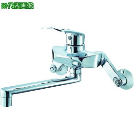 ■SANEI シングル混合栓 エコ 泡沫吐水 パイプ190mm キッチン用〔品番:K1712E213〕【1147074:0】[店頭受取不可]