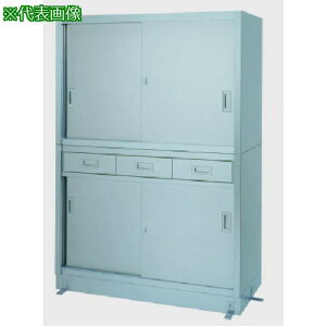 ���V���R�[ �X�e�����X�ۊǌ� ��i���x�[�X�t VD�^ (���o�E�㉺�X�e�����X��) 1800×450×1750�k�i��:VD18045�l�y1300407:0�z[�@�l�E���Ə�����][�O������][�X�����s��]