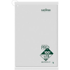 ■サニパック L15H規格袋吊り下げタイプ(0.03)15号〔品番:L15HCL〕【1350946:0】[店頭受取不可]