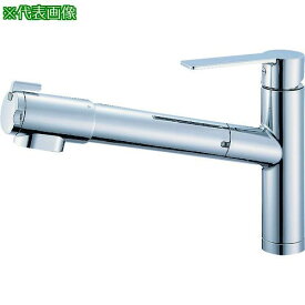 ■SANEI シングル浄水器付ワンホールスプレー混合栓〔品番:K87580JV13〕【1680112:0】[送料別途見積り][掲外取寄][店頭受取不可]