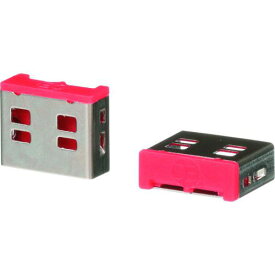 ■パンドウイット Smartkeeperシリーズ USB Type-A用 セキュリティブロック 赤 5個入〔品番:SKUSBAV〕【1950639:0】[店頭受取不可]