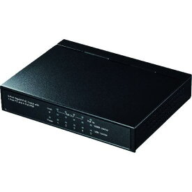 ■SANWA ギガビットスイッチングハブ(5ポート、PoE受電給電両対応)〔品番:LANGIH5PSEPD〕【2029184:0】[法人・事業所限定][外直送元][店頭受取不可]