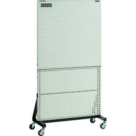 ■TRUSCO ライトパンチングパネル パネリーナ W900×405×1705 全面パネル キャスター付〔品番:TUR72C〕【2069903:0】[直送DS][店頭受取不可]